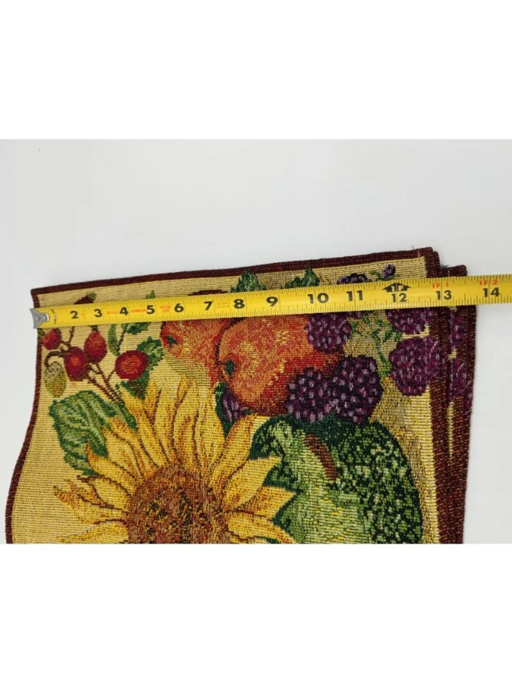 Set Of 4 Autumn Harvest Tapestry Placemats Multicolor Rectangle Table Decor